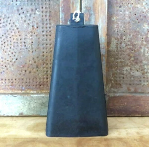 HUGE 9 1/2" TALL Metal Cow Bell for Large Cow Bull Horse Loud Old Farm Primitive - Picture 1 of 9