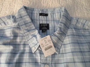 NWT!! J Crew Shirt Men's XXL Button Up Long Sleeve Green Flex Oxford Slim Fit - Picture 1 of 9