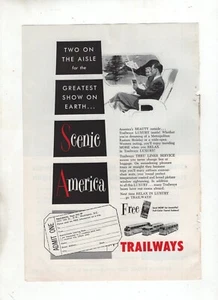 Trailways "Scenic America" - Vintage Magazine Ad - 1959 - Picture 1 of 2