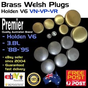 New Brass Welch Welsh Plug Set Kit Fits Commodore V6 3.8L VN-VP-VS-VT - Picture 1 of 1
