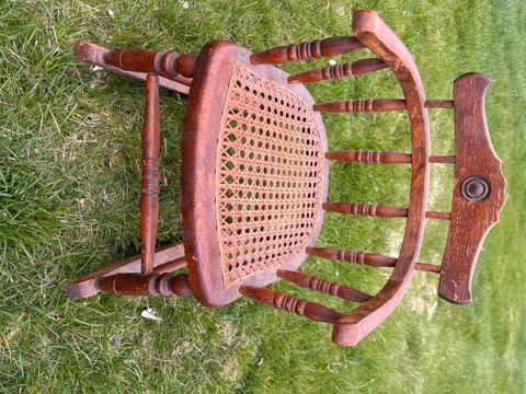 Antique baby rocking chair- free ship and free bonus with BIN Cover