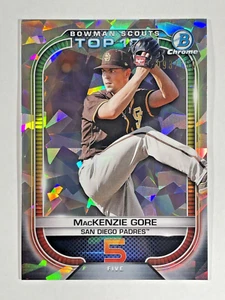 MacKenzie Gore - 2021 Bowman Chrome Scouts Top 100 Atomic Refractor #/150 Padres - Picture 1 of 5
