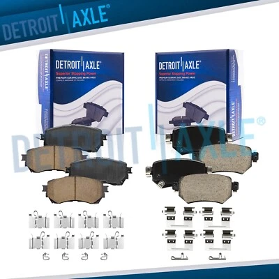 Front & Rear Ceramic Brake Pads w/Hardware for 2016 2017 2018 2019-2021 Mazda 6 - Image 1 of 4
