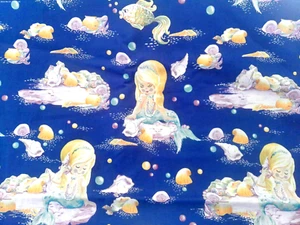 Mermaid Fabric Almost 3 Yards - Picture 1 of 1
