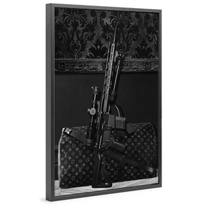 Wandbild mit Rahmen , Guns Luxusmarke Louis Leinwand XXL - Bild 1 von 5