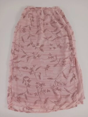 Vintage norton mcnaughton skirt Petite M PM Pink Floral A Line Elastic Waist  - Image 1 of 4
