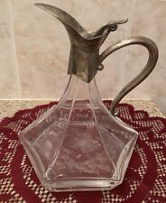 Rare Vintage RCR Royal Crystal Rock Lead Glass Hexagon Decanter Made in Italy 