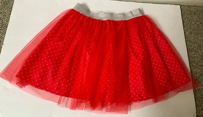 Disney Minnie Mouse Girls Size XL 14-16 Red Polka Dot Tutu Skirt Birthday Party - Image 1 of 4