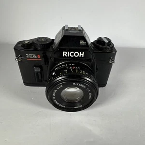 RICOH XR-S SLR 35mm Camera w/ Rikenon P 50mm f/2 Lens in Black ~ Solar BTR Systm - Picture 1 of 7