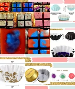 Soy Blend Wax Melt Tarts Various Styles CHOOSEmaxSCENT or 4 Wax Melt Liner Cups - Picture 1 of 190