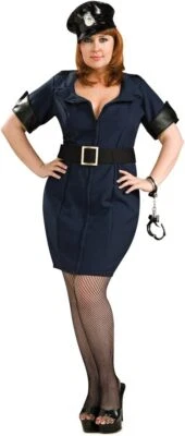 Fantasia adulta policial policial policial feminina fantasia Halloween plus size - Imagem 1 de 2