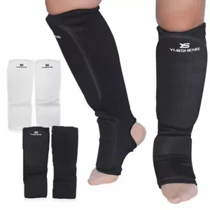 Shin Leg Instep Guard Boxing MMA Karate Muay Thai Martial Arts Protection Gear - Picture 1 of 12