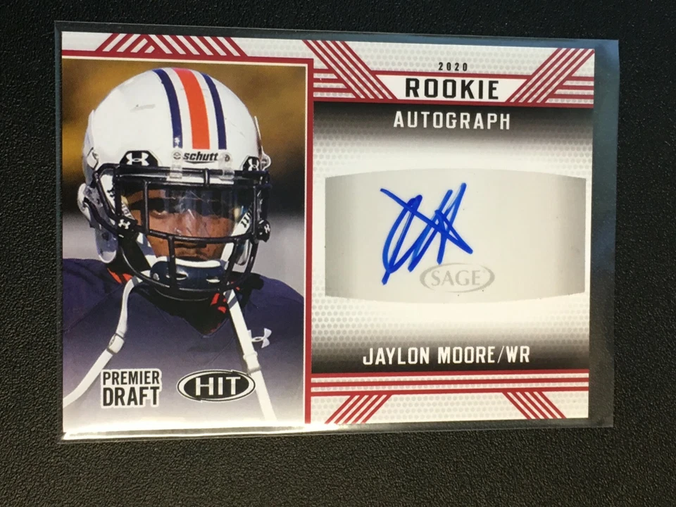 F63896  2020 SAGE HIT Autographs Red #A35 Jaylon Moore  - Image 1 of 1