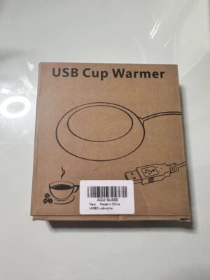 Unbranded White Plug In USB Coffee Cup Warmer Heater Light walnut wood - Image 1 of 3
