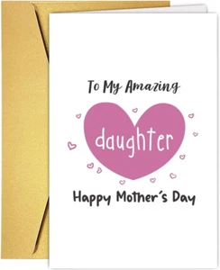 Cute Mother'S Day Card Gift for Daughter, Amazing Daughter Mothers Day Card Gift - Picture 1 of 6