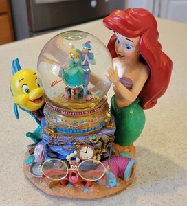 Disney Little Mermaid Ariel Snow Globe Music Treasures - Plays Under The Sea - Picture 1 of 22