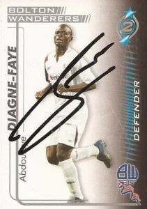 ABDOULAYE DIAGNE-FAYE* SIGNED BOLTON 2005/2006 SHOOT OUT TRADING CARD+COA - Picture 1 of 1