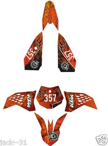 NG racing KTM SX50 SX 50 XC Jr Motocross Graphic Kit 2009-2015 FIRE CLAW ORANGE - Picture 1 of 1