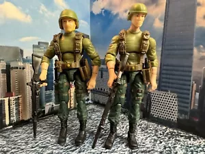 G.I. Joe 25th Anniv ToysRUs Greenshirt Troopers Loose 3.75” ARAH 1:18 Vs Pack - Picture 1 of 5