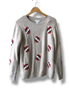 Maglione natalizio super morbido nuovo con etichette Cupcake e Cashmere Canes taglie forti 2X - Foto 1 di 9