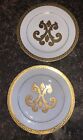 Royal Gallery Gold Buffet Salad Plates with Gold Scrolls, Set of 2