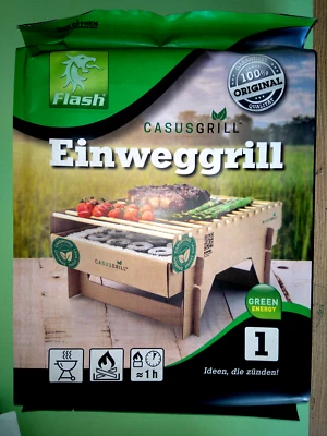 2 CASUSGRILLS* aus Holz - Bambus - Lavagestein - Pappe Quick Oxylite System*