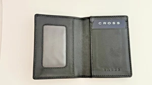 A. T. CROSS BLACK LEATHER SLIM BI-FOLD ID WALLET (3" X 4") - NEW OLD STOCK - Picture 1 of 4