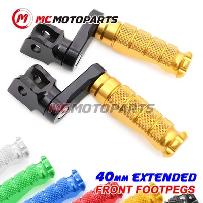 For Triumph Daytona 675 / R 06-12 11 10 MCCP 40mm Extended GOLD Front Foot Pegs Foto 1 de 4