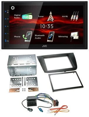 JVC USB Bluetooth MP3 DAB 2DIN Autoradio für Seat Leon 05-09 schwarz - Bild 1 von 4
