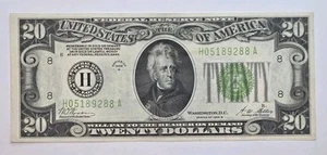 1928B $20 "Reedemable in Gold" St. Louis Federal Reserve Note Crisp Uncirculated - Picture 1 of 5
