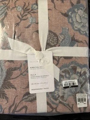 POTTERY BARN ELLA REVERSIBLE DUVET COVER, KING/CAL KING NWT - Image 1 of 4