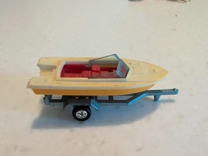 TOMICA No. 71 RED & WHITE YAMAHA BOAT AND TRAILER MADE IN JAPAN ULTRA RARE LOOK! - Picture 1 of 2