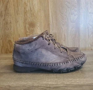 Skechers Bikers Totem Pole Chukka Boots Womens Size 7.5 Wide Chocolate Brown - Picture 1 of 12