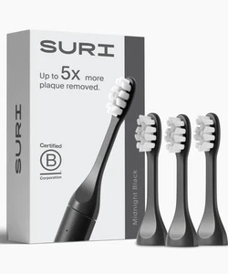 SURI Recyclable Plant-Based, Electric Toothbrush Heads - Built-in Tongue - Picture 1 of 5