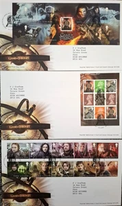 GB 23-01- 2018 Game of Thrones 3 x FDCs + Inserts Mint & Crisp Tallents House - Picture 1 of 1
