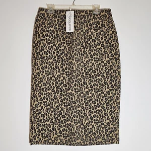 Nuggles Jeansrock Damen Medium Leopard Stretch 31 klassische Taschen NEU OOS M - Bild 1 von 12