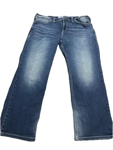 Rock & Republic Jeans Herren 36 x 30 Blau Stonewash Crease Relaxed Straight Y2K - Bild 1 von 8
