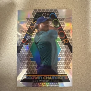 Tiger Woods 2022 Upper Deck Goodwin Champions Splash of Color Rainbow #SCP20 - Picture 1 of 3