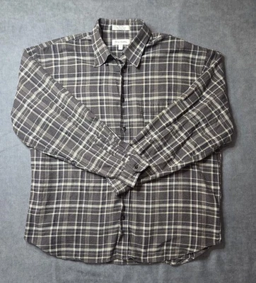 Vintage John W. Nordstrom Gray Plaid Button Down Shirt Mens Large Classic - Image 1 of 4