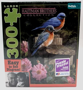 Hautman Bros. 300pc Large Format Puzzle Garden Bluebirds Buffalo 15"x21.25" NEW - Picture 1 of 4