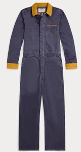 RRL Ralph Lauren Vintage Herringbone Blue Workwear Coverall-MEN-medium RRP £655 - Picture 1 of 6