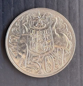 1966 Australia Round 50c Silver (80%) Coin - Picture 1 of 2