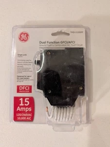 GE THQL1115DFP Dual Function 15A GFCI/AFCI Circuit Breaker | New Sealed - Picture 1 of 2