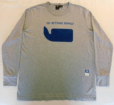 Camisa G-Star Raw Grande Para Hombre Gris Algodón Orgánico Manga Larga Ligera LEER Foto 1 de 4