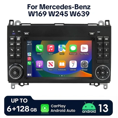 Carplay Car Stereo Radio GPS Navi For Mercedes Benz B A W245 W169 Sprinter Viano - Image 1 of 4