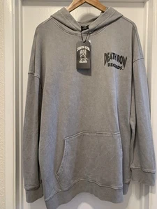 NWT Death Row Records Greatest Hits Hoodie Sz L Lightweight/Gray - Picture 1 of 4