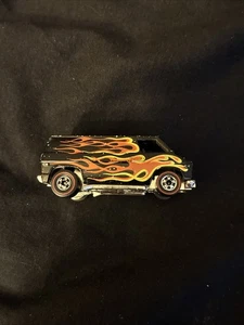 Vintage 1974 Hot Wheels Black Van with Flames Good Condition  Redline - Picture 1 of 6