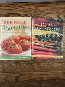 Lot of 2 Vegetable Cookbooks Illustratred Recipes - Picture 1 of 4