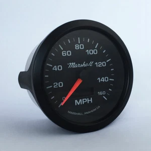 Marshall 3-3/8" Electronic Speedometer, Black Dial, Black Bezel, 2052BLK - Bild 1 von 3