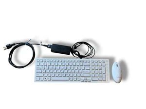 Sony VAIO wireless keyboard, mouse and power supply VGP-WKB14 white no dongle - Picture 1 of 6